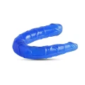 Podwójne dildo Toyz4Lovers Lily Blue, 15 cm, realistyczne, wodoodporne, elastyczne