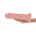 Realistyczne dildo o długości 22 cm, w odcieniu naturalnej skóry, do stymulacji pochwy i odbytu