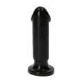 Dildo do stymulacji, Gino Black, realistyczne żołędzie, przyssawka, PVC, 10.5 cm