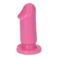 dildo analny różowy, 8 cm długości, stymulacja analna, przyssawka, włoski design