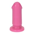 dildo analny różowy, 8 cm długości, stymulacja analna, przyssawka, włoski design