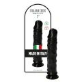 Realistyczne dildo z przyssawką, długość 18 cm, średnica 4 cm, kolor czarny, Claudio