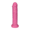 Dildo do intensywnych doznań, 28,5 cm, różowy, włoski design z przyssawką