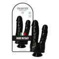 Podwójne dildo Romolo e Remo Black 18,5 cm, stymulacja odbytu i pochwy, wodoodporne