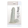 Żelowe dildo z przyssawką REAL RAPTURE CLEAR 6,5" z wysokiej jakości PVC