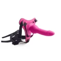 Regulowany pas strap-on dla par Pink Toyz4Lovers z ergonomicznym wibratorze