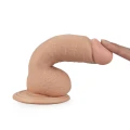 Ultra-realistyczne dildo o długości 17 cm z mocną przyssawką i wodoodpornym PVC