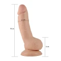 Ultra-realistyczne dildo o długości 17 cm z mocną przyssawką i wodoodpornym PVC