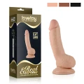 Ultra-realistyczne dildo o długości 17 cm z mocną przyssawką i wodoodpornym PVC