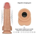 Wibrujące dildo 9 cali Power Basics Cock, wodoodporne, mocna przyssawka, 10 trybów wibracji