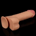 Realistyczne dildo 24,5 cm o przyssawce, wodoodporne, elastyczne - King Size 9