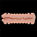 Masturbator dwustronny Virgin-Skin z wibracjami, długość 22,4 cm, średnica 6,8 cm