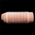 Masturbator dwustronny z materiału Virgin-Skin TPE, 22,4 cm, wibracje, bez ftalanów