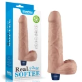 Wibracyjny dildo 9" z TPE, ładowany przez USB, 10 trybów wibracji, wodoodporny, skóra miękka