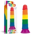 Dildo Prider 7-calowe z platynowego silikonu, ergonomicznym kształtem i hypoalergicznym materiałem