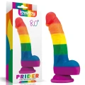 Dildo Prider 20,5 cm z platynowego silikonu, hipoalergiczne, z przyssawką
