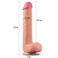 12-calowe realistyczne dildo z platynowego silikonu, dwuwarstwowe, z przyssawką