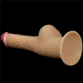 Dildo silikonowe 24 cm z uchwytem, realistyczne, teksturowane, przyssawka 7,9 cm