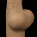 Dildo silikonowe 24 cm z uchwytem, realistyczne, teksturowane, przyssawka 7,9 cm