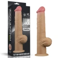 Realistyczny dildo 12,5'' z ergonomicznym uchwytem i przyssawką, silikonowy 31,7 cm