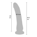 Realistyczne dildo 20.5 cm, skóra jasna, wykonane z PVC bezftalowego, średnica 4 cm