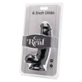 Dildo 6-calowe z kulkami, realistyczny czarny, bezftalanowe PVC, 15 cm długości