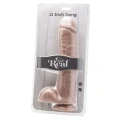 Dildo realistyczne 11 cali z kulkami, naturalny odcień skóry, PVC