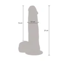 Rotating Beads Vibrating Dildo Light skin tone