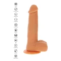 Rotating Beads Vibrating Dildo Light skin tone