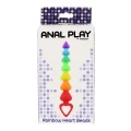 Zestaw koralików analnych w kształcie serc Rainbow Heart, silikonowy, 21,5 cm