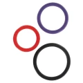 Pierścienie silikonowe multikolorowe - zestaw 3 szt. w rozmiarach S, M, L
