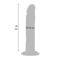 Realistyczne dildo 23 cm, cieliste, PVC bez ftalanów, dla autentycznych doznań