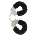 Kajdanki erotyczne z futerkiem - Furry Fun Cuffs w kolorze czarnym, regulowane