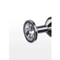 Elegancki buttplug Starlight Booty Jewel, średni, srebrny, z ozdobnym kamieniem szklanym