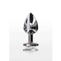Buttplug ze szlachetnym kryształem, aluminium bezniklowe, długość 9.5 cm, średnica 4.1 cm