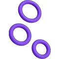 Zestaw pierścieni erekcyjnych ROMP Remix Trio - elastyczny silikon, fioletowy