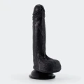 Dildo silikonowe CRUSHIOUS INVIKTUS 7, czarne, 19 cm długości, elastyczne i wodoodporne