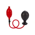 Pompowany analny plug rozszerzalny czarny, materiał lateksowy, długość 9.5 cm