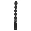 Wibrujący analny plug silikonowy z regulacją obrotów, Booty Bender Black, 17.75 cm