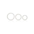 Zestaw pierścieni erekcyjnych Tri-Rings White z rozciągliwego silikonu, 3 rozmiary