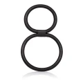 Podwójny pierścień erekcyjny Quick Release Double Helix Black 6 cm z gumy naturalnej