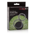 Podwójny pierścień erekcyjny Quick Release Double Helix Black 6 cm z gumy naturalnej