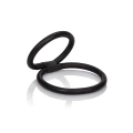 Podwójny pierścień erekcyjny Quick Release Double Helix Black 6 cm z gumy naturalnej