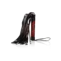 Pejcz z PVC Scandal Flogger z oznaczeniem, długość 69.25 cm, kolor czarny