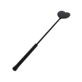 Whip do zabawy – Crop Whip Heart w czarnym kolorze, skóra PU, 45 cm