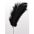 Akcesorium do stymulacji zmysłów - Czarny Piórkowy Wibrator 44 cm