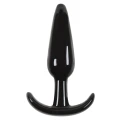 Dildo analne T-Plug Smooth Black, wodoodporne, ergonomiczne, 10.9 cm długości, TPE