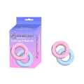 Pierścienie erekcyjne 2 sztuki, elastyczne, różowy i niebieski, 3.5 cm - LoveSecret