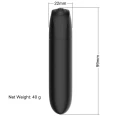 Wibrator bullet USB, kompaktowy, wodoodporny, 20 funkcji, czarny, 10 cm