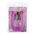 Dwustronne dildo mini, fioletowe, elastyczne, wodoodporne, PVC bez ftalanów